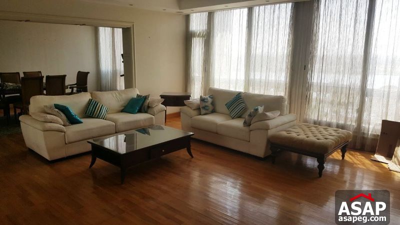 Furnished Apartment with Nile View for Rent in Maadi