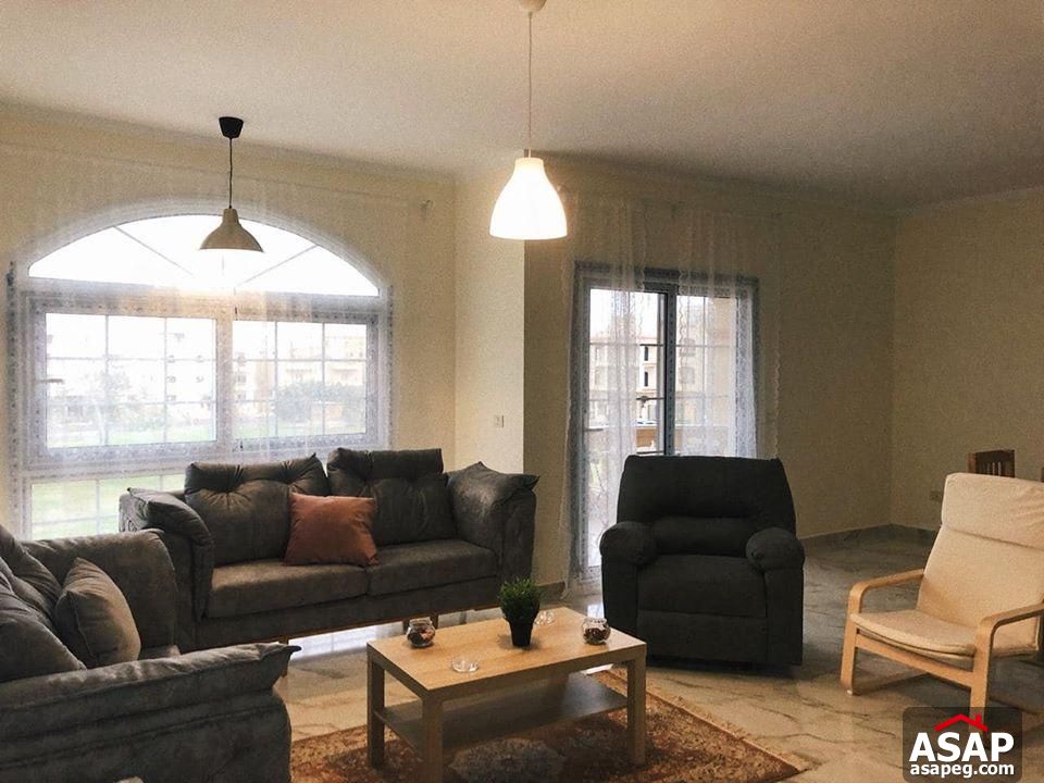 Nice Flat with Garden View for Rent in New Cairo Nice Flat with Garden View for Rent in New Cairo
