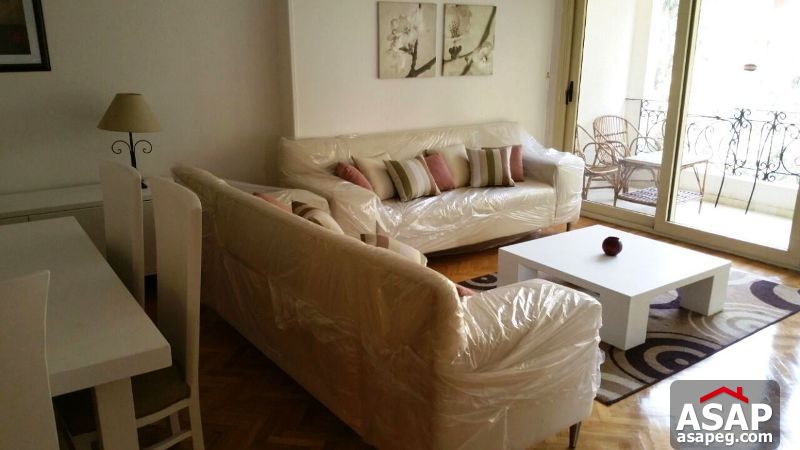 Furnished Apartment with Garden View for Rent in Maadi