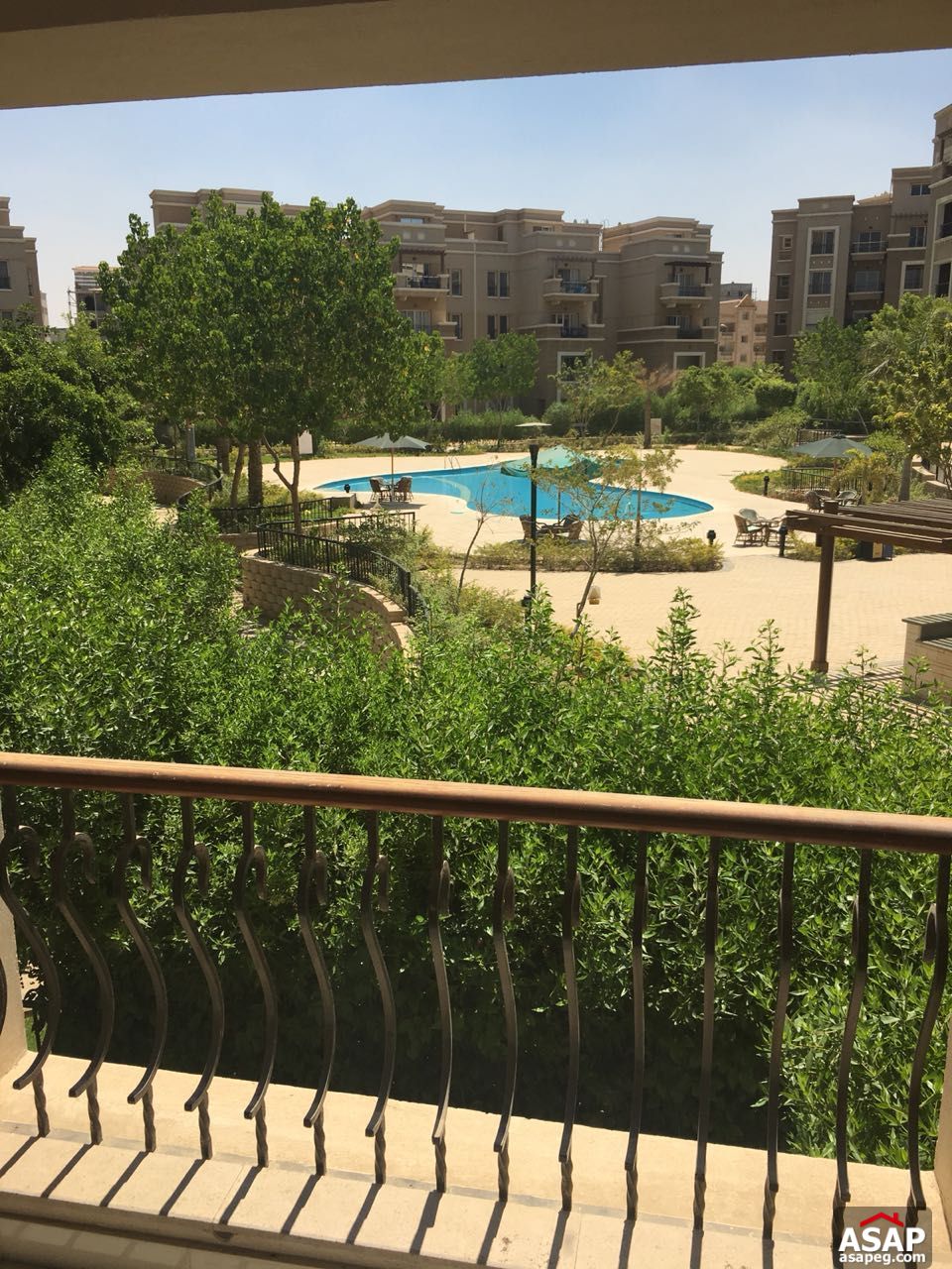 Apartment with Pool View for Rent in Katameya Plaza Apartment with Pool View for Rent in Katameya Plaza