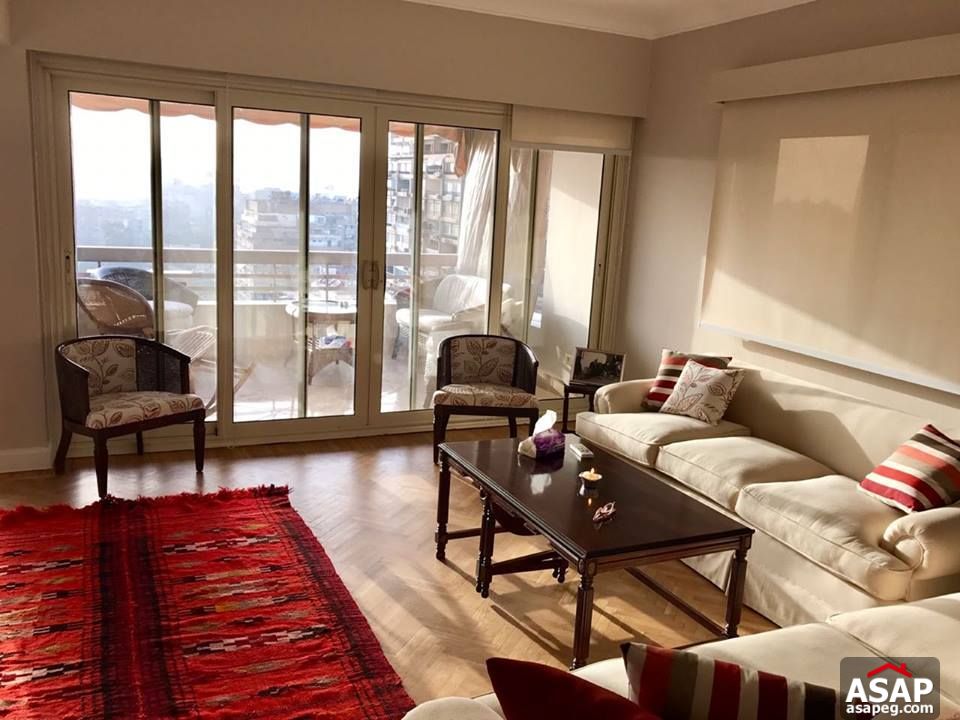 Furnished Apartment with Nile View for Rent in Zamalek Furnished Apartment with Nile View for Rent in Zamalek