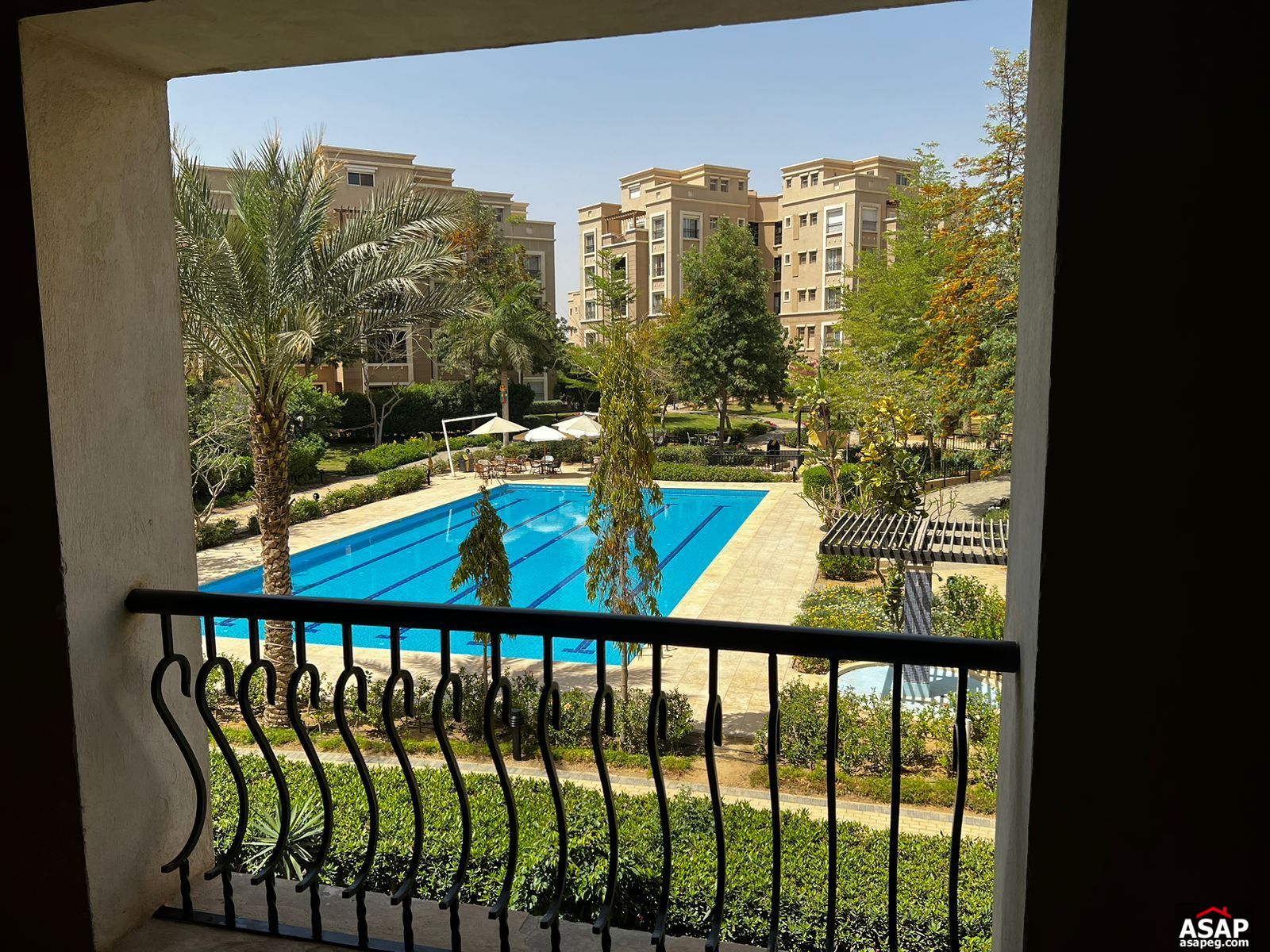 Apartment with Pool View for Rent in Katameya Plaza Apartment with Pool View for Rent in Katameya Plaza