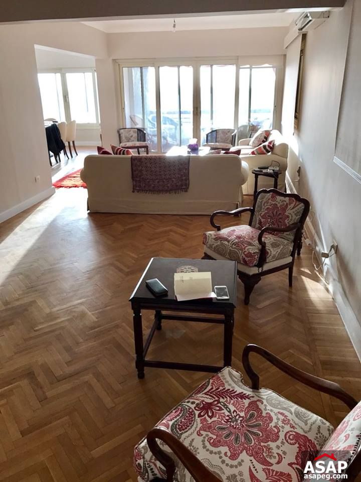 Furnished Apartment with Nile View for Rent in Zamalek Furnished Apartment with Nile View for Rent in Zamalek