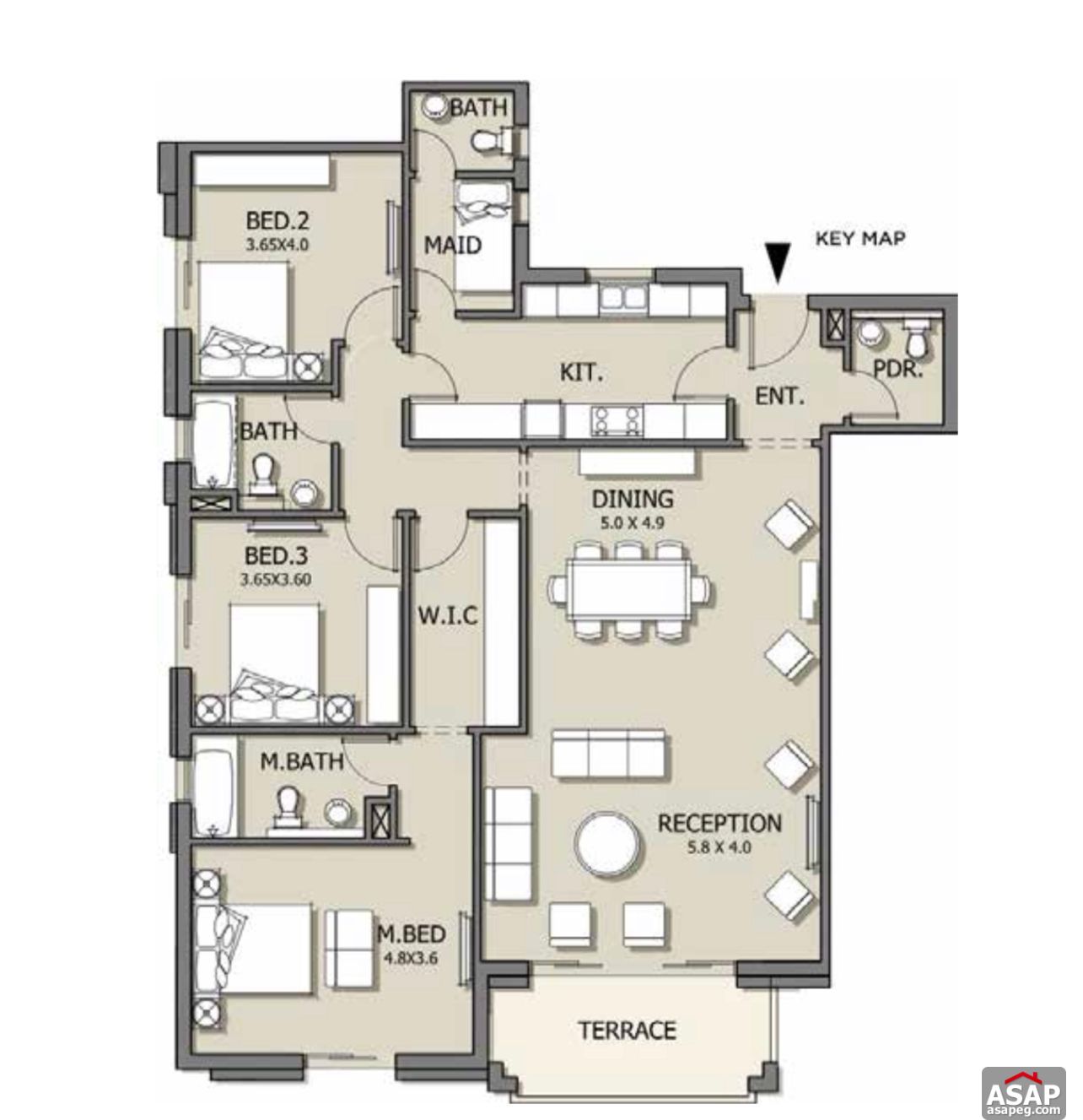 Semi Furnished Apartment for Rent in Mivida Semi Furnished Apartment for Rent in Mivida