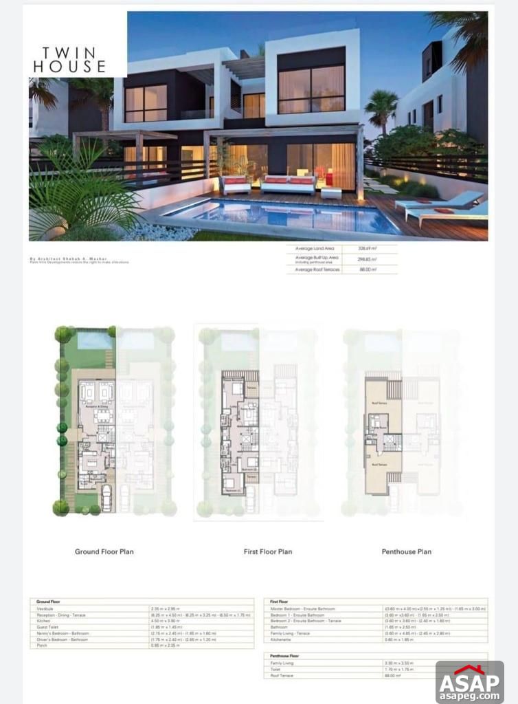 For Sale Twin House in Palm Hills New Cairo For Sale Twin House in Palm Hills New Cairo