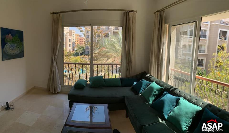 Apartment with Pool View for Rent in Katameya Plaza Apartment with Pool View for Rent in Katameya Plaza