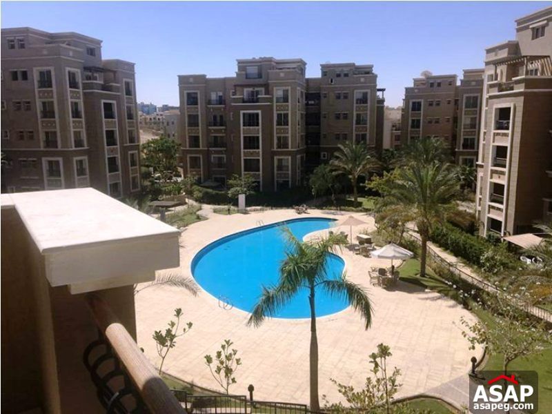 Apartment with Pool View for Rent in Katameya Plaza Apartment with Pool View for Rent in Katameya Plaza